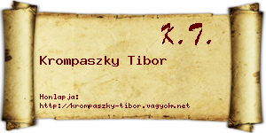 Krompaszky Tibor névjegykártya