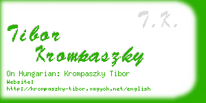 tibor krompaszky business card